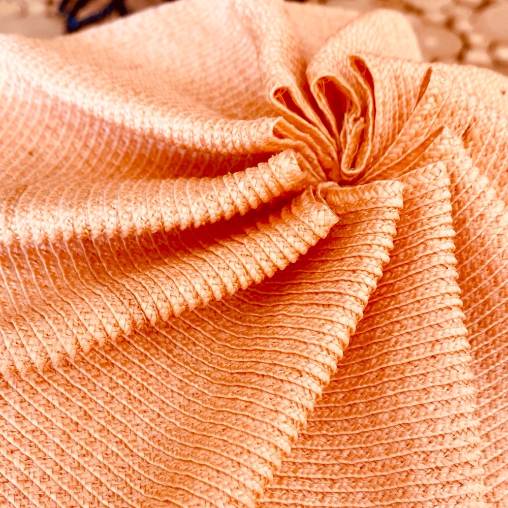 VTG SCHIAPARELLI Hat Blush Pink Straw Turban 60s Summer Hat Kentucky Derby - Picture 4 of 6